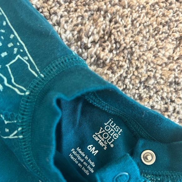 EUC Carter's Baby Boys' Safari Long Sleeve Jumpsuit - Picture 3 of 6